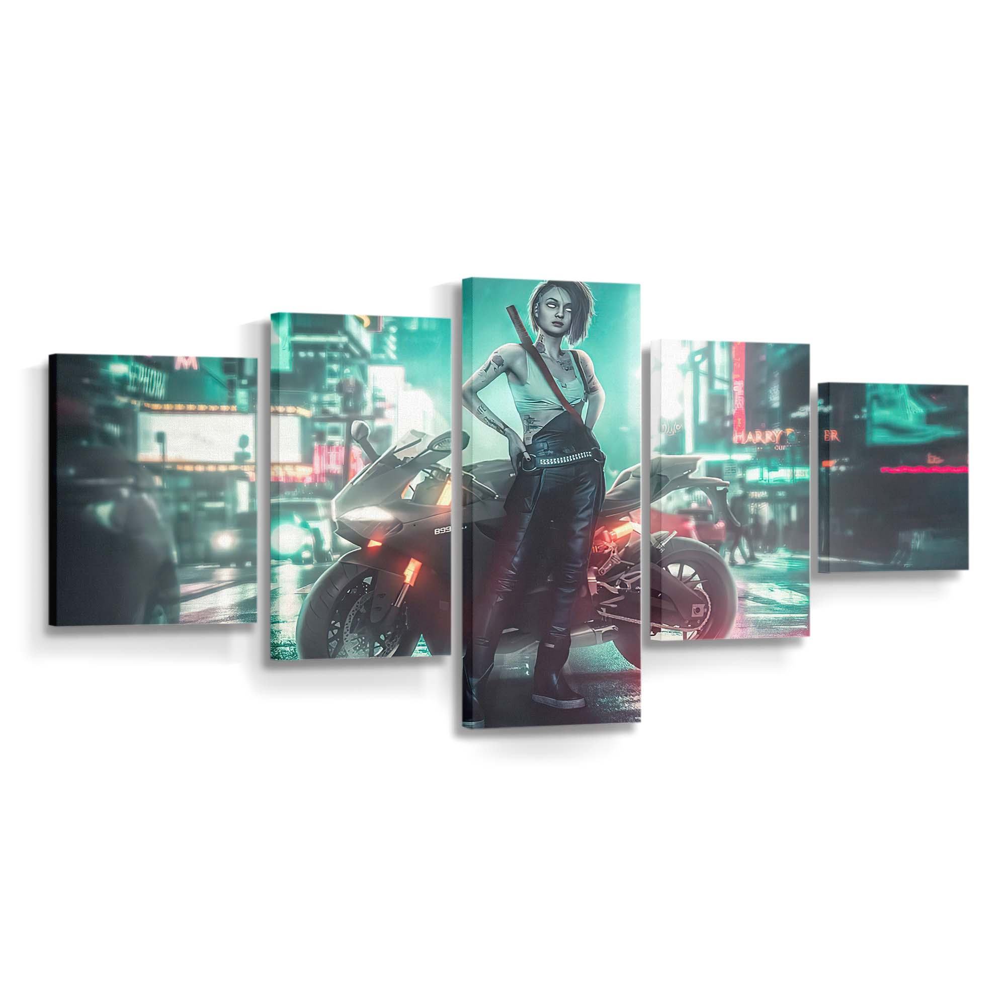 cyberpunk 2077 night city girl 5k wb